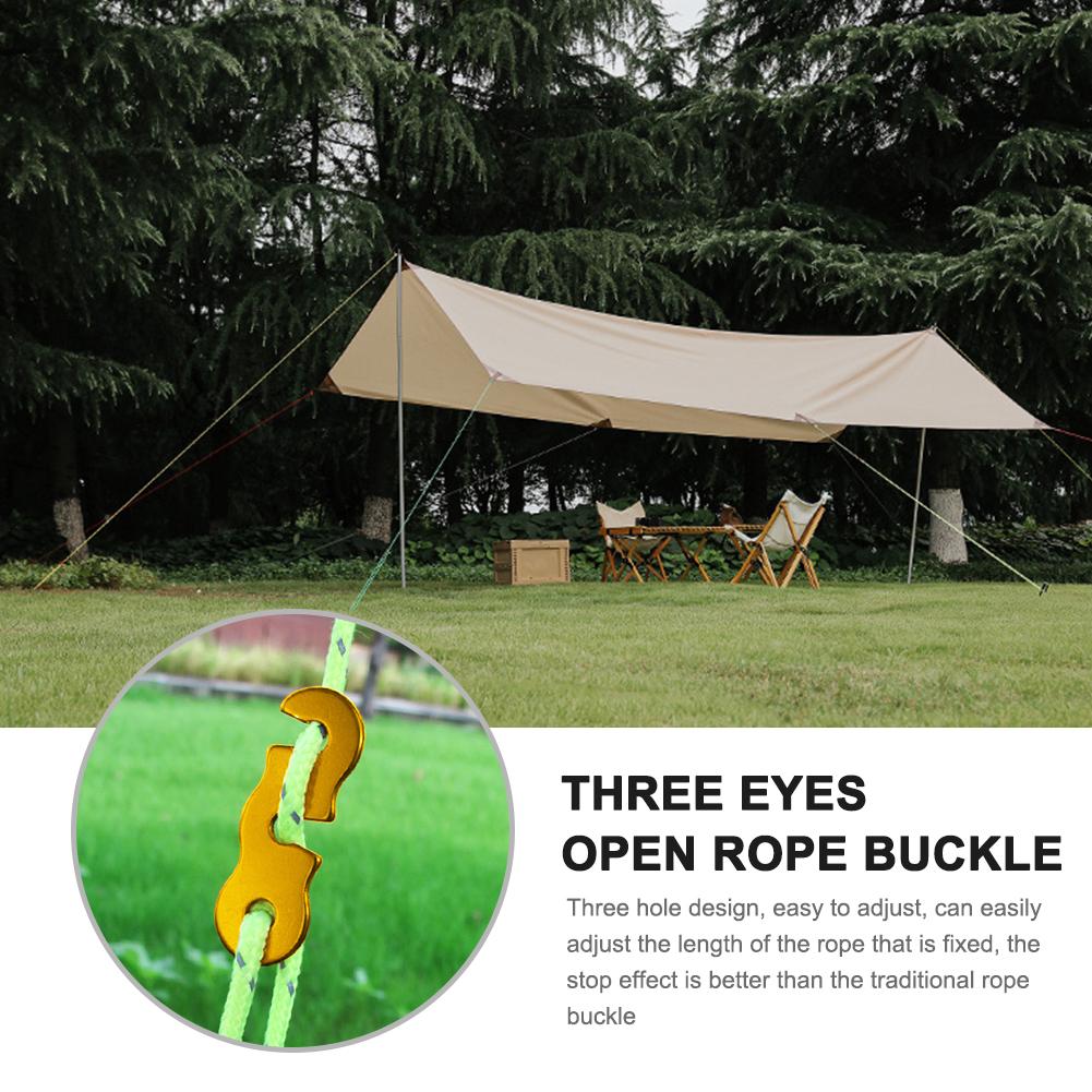 Cheap Goat Tents 30pcs Adjustable Camping Tent Cord Rope Buckle S Type Tensioners Fastener Aluminum Alloy Parachute Rope Buckles Camping Tools   